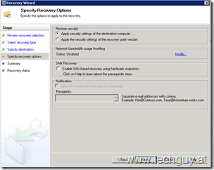 DPM 2012 Recovery Wizard