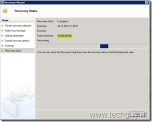 SCDPM 2012 Recovery Wizard